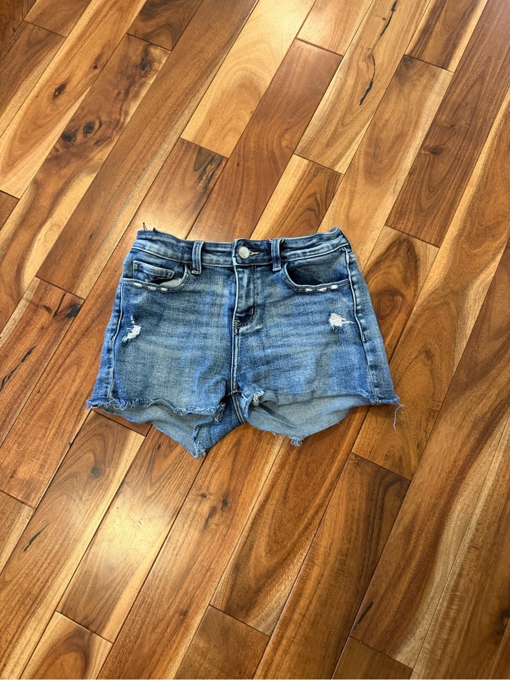 BKE Classic Distressed Denim Shorts  girl size 16 Buckle